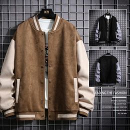 Men's Jackets 2024 Youth Trend College Wear Autumn Hip Hop Casual Baseball Coat Slim Fit Unisex Uniform Bomber For