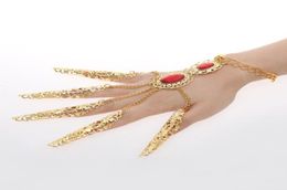 Finger set indian dance accessories ring bracelet dance accessories show props long fingers1479305