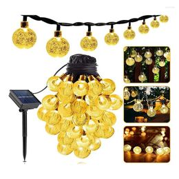 Party Favour 1 Piece 30 LED Outdoor Globe Bulb String Lights Waterproof 8 Modes Solar Patio 21.6Ft