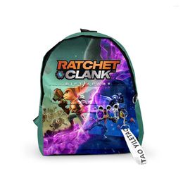 Backpack Game Ratchet Clank Schoolbag Travel Bag 2024 Casual Style Harajuku Daypacks Rucksack Unisex Bags