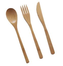 New Bamboo Cutlery Set Natural Bamboo Spoon Fork Knife Dinnerware Set Adult Japanese Style Bamboo Jam Cutlery5297270