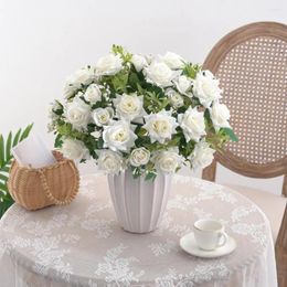 Decorative Flowers Home Decor Artificial Rose Bouquet 7-head Fidelity No Withering Or Watering Needed Wedding Party Po