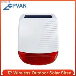 Alarm systems CPVAN 110dB Wireless Outdoor Solar Alarm Light Flashing Waterproof Alarm for Home Safety Burglar WiFi 4G GSM Alarm System WX
