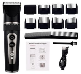 Full Body Washable Electric Hair Clipper Ceramic Professional Fine Adjustable Trimmer Low Noise Cutting Machine Razor 2202223758923