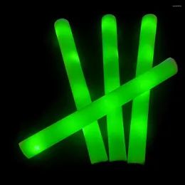 Party Decoration Sponge Fluorescent Stick Glow In The Dark Light-Up Foam Sticks Built-in Button Battery Concert Show Light Props