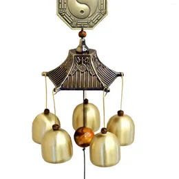 Decorative Figurines Wind Chime Pendant Handmade Unique Chimes For Outside Bagua Hanging Long Brass Bells Balcony Garden Car Home