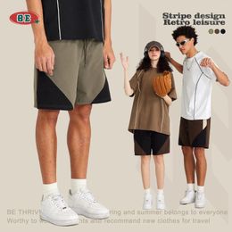 Men's Shorts Wear|2024 Spring And Summer Mountain Outdoor Slit Woven Casual American Street Fashion Brand Sports Men