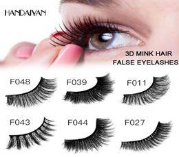 HANDAIYAN 3D Mink Eyelash Packaging Box Individual Extension Reused Criss Cross Thick Makeup False Eyelashes9379443