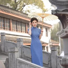 Ethnic Clothing Retro Cheongsam Linen Long Chinese Style Fashion Young Skirt