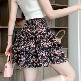 Skirts Fragmented Cake Skirt Pants Women's Ballet Style Pleated Half Summer Short A-line Lace Bow