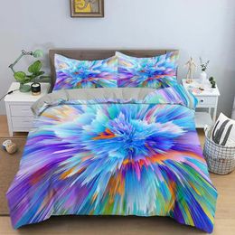 Bedding Sets Tie Dye Set Colourful Duvet Cover Dyed Bed Linen Pink Girl Home Textiles Bedclothes Pastel Tiedye