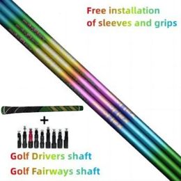 Golf clubs driver shaft and Fairway wood shaft Rainbow auto ex SF505SF50SxSF505xx Graphite shaft mounting adaptre and grip 240513