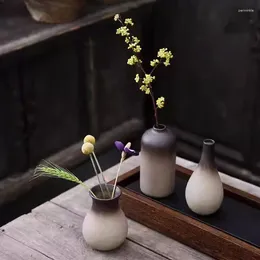 Vases Ceramic Small Flowers Inserted In Water Culture Home Decoration Antique Flower Sets Tea Ceremony Decorations