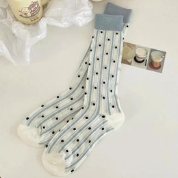 Women Socks Love Pattern Cotton Cute For Girls Spring And Summer Fashion Comfortable White Soks Calcetines Gift