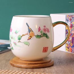 Cups Saucers Bone China Drinkware Chinese Classic Design Ceramic Coffee Mug Milk Tea Cup Wedding Birthday Present