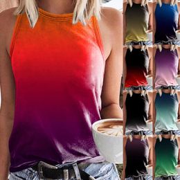 Women's Tanks 311 Top Womens Suitable Crewneck Sleeveless Print Tank Tops Summer Casual Loose Fit Basic Beach Blouse T Shirts Vest Bra 2x