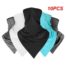 Bandanas 10PCS Outdoor Cycling Breathable Silk Neck Cover Face Bandana Windproof Dust Cool Scarf Wrap Sports Neckwear Headband