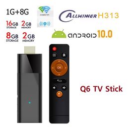 Q6 Mini TV Stick Smart TV Stick Android 10 Dual Allwinner H313 Wifi 4K HDR10 2GB 16GB TVBox 1GB 8GB Media Player BT5.0