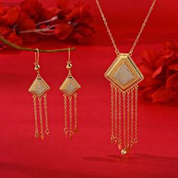 Earrings Necklace New high-end Jewellery zircon womens clothing set featuring fashionable Middle Eastern Arab Jewellery XW