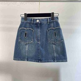 Röcke Designer Design Sinn Jeans Halbrock Frauen kleiner duftender Wind 24 Frühling/Sommer Neue Baumwolle hohe Taille A-Line Short Rock Aszt