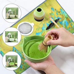 Teaware Sets 7pcs Japanese Matcha Tea Set Safe Making Starter Kit With Whisk Ceramic Bowl Holder For