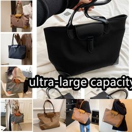 2024 Retro Mirror Quality Designers Andiamo Tote Bag Womens Genuine Leather Weave Handle Handbag Luxury supermarket tote bag black Khaki classic