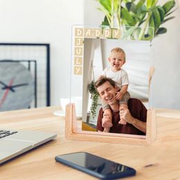 Frames Personalised Custom Po Acrylic Wooden Pos Frame DIY For Anniversary Picture Decoration