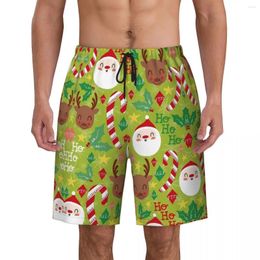 Men's Shorts Bathing Suit Cute Christmas Board Summer Tree Santa Fashion Beach Male Printed Surfing Breathable Swimming Trunks