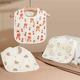 Bibs Burp Cloths 6-layer baby bib cotton baby slipper scarf with neck cover baby slipper towel G99C WX