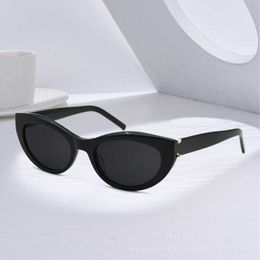 Selected Fashion Narrow Frame Cat Eye Sunglasses Same Style Saint Womens Sun Protection UV Plate Glasses M115