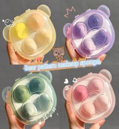 4 piece with 1 sponge holder Vegan 100 cruelty customized color private label box package four pieces beauty egg pink blende7230452