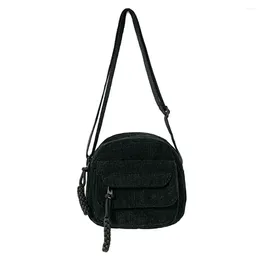 Shoulder Bags Women Corduroy Crossbody Bag Simple Multi Layer Versatile Small Square Satchel Hobo Travel Holiday Purse