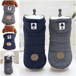 Dog Apparel Winter Hooded Coats Pet Cat Puppy Chihuahua Clothes Hoodie Warm For Small S-XXL