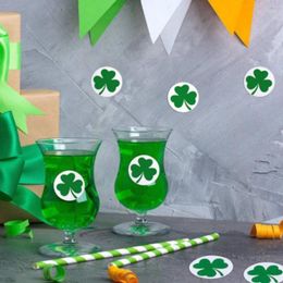 Window Stickers 500 PCS/roll Irish Sticker Party For St. Patrick Hanging Strings Of Shamrock Activity Decoration Self-adhesive Label