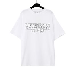 Vet letter Printed Tee black Colour Short Sleeves Men Women Summer Casual Hip Hop Street Skateboard T-shirt oversized design 6hg4