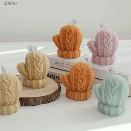 Scented Candle Handmade cute glove shaped candle fragrance candle aromatherapy soy wax candle Christmas candle holiday decoration WX