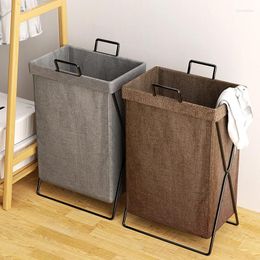 Laundry Bags Nordic Large Size Folding Basket Multi-function Bathroom Clothing Home Toys Storage Belt Cover