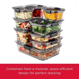 Storage Bottles Rubbermaid Brilliance Food Container Variety Set Of 20 Kitchen Organiser Containers