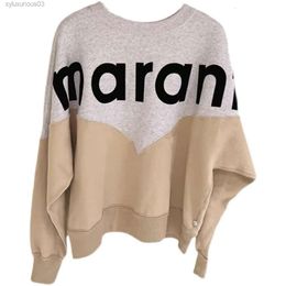 Designer Isabel Fashion Hoodie Sweatshirt Casual Style Hot Letter Round Neck Loose Pullover Versatile Women Long Sleeve Hoodies Sweater Isabel Marant L8no