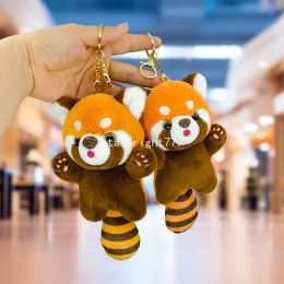 Cute Cartoon Little Panda Doll Pendant Plush Toy Keychain Doll Grab Machine Doll Doll Wholesale