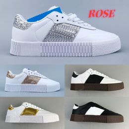 2024 rose Skates Shoes for Men White Black Gum Skate Shoe Women Sneaker 36-45
