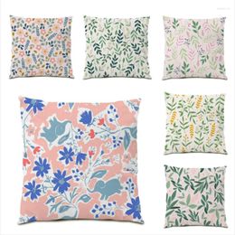 Pillow Velvet Fabric Decoration Home Decor Flower S Cover 45x45 Covers Fashion Polyester Linen Decorative E0535