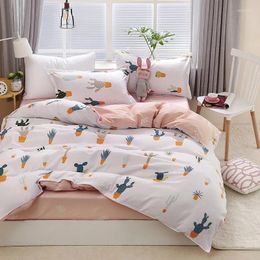 Bedding Sets Child Soft Cotton Duvet Cover 3/4pcs Set Bed Linen Singl