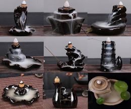 Different Styles For Choice Ceramic Backflow Incense Burner Waterfall Incense Holder Censer Use In Home Office Teahouse2753497
