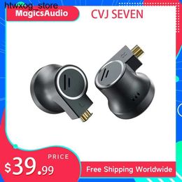 Headphones Earphones CVJ Seven 1DD+1 in ear flat plug hifi gaming and esports specific boom microphone earphones S24514 S24514