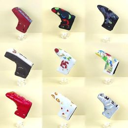 30 Kinds Golf Club Putter Headcover Flower Number Embroidery Head Cover Protect 240425