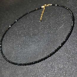 Pendant Necklaces Fashion Brand Simple Black Bead Short Necklace Womens Jewellery Womens Necklace Bijoux Womens Party 2024 J240513