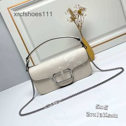 Purse Stud Women Summer Square Valenttieno Bag Cowhide High New Lady Vo Version Event Quality Shoulder 2024 Embroidered Small Bags Trendy Rock Style 6S25