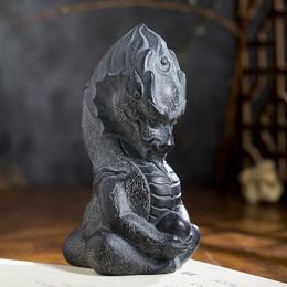 Loong Statue Animal Stone Figurine Mascot Dragon Sculpture Office Home Decoration Table Accessorie Originality Creative Crafts 240509