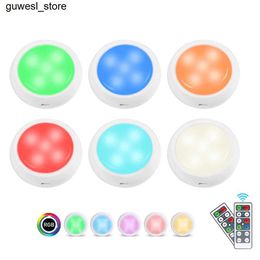 Night Lights 16 Colour mini cabinet light with dimmable remote control parking light rechargeable wireless LED night light for kitchen counter S240513